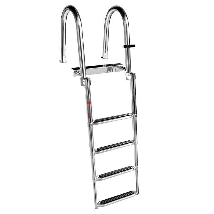 4 pakopų nerūdijančio plieno pontoninės valčių kopėčios